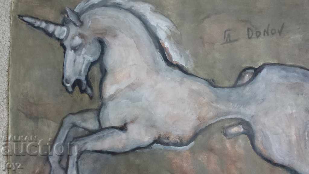 Auction PAINTING "UNICORN" (watercolor)/G.DONOV Auction PAINTING "UNICORN" (watercolor)/G.DONOV