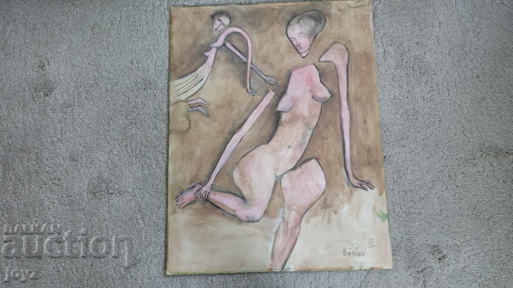 FEMALE FIGURE PAINTING (watercolor)/G.DONOV