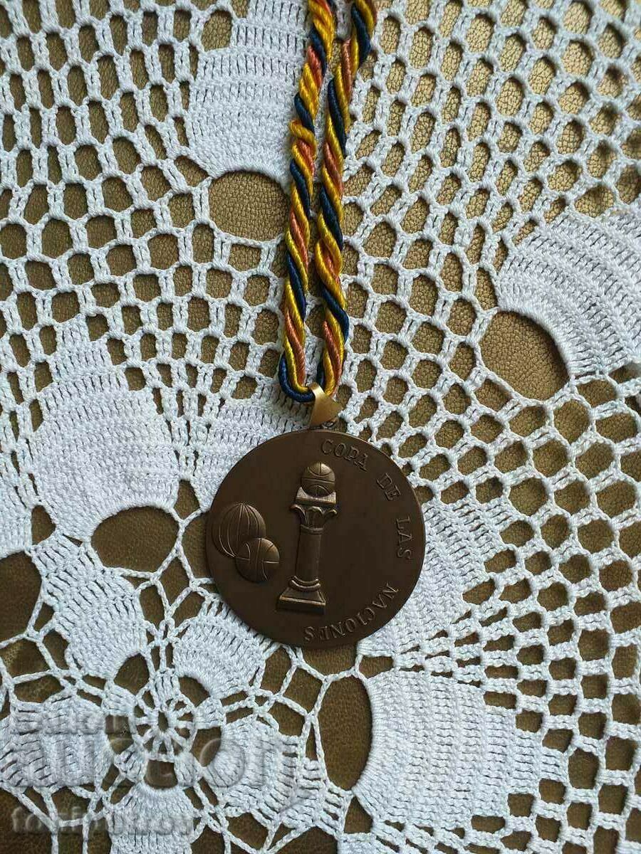 Colombia Basketball Medal 1974