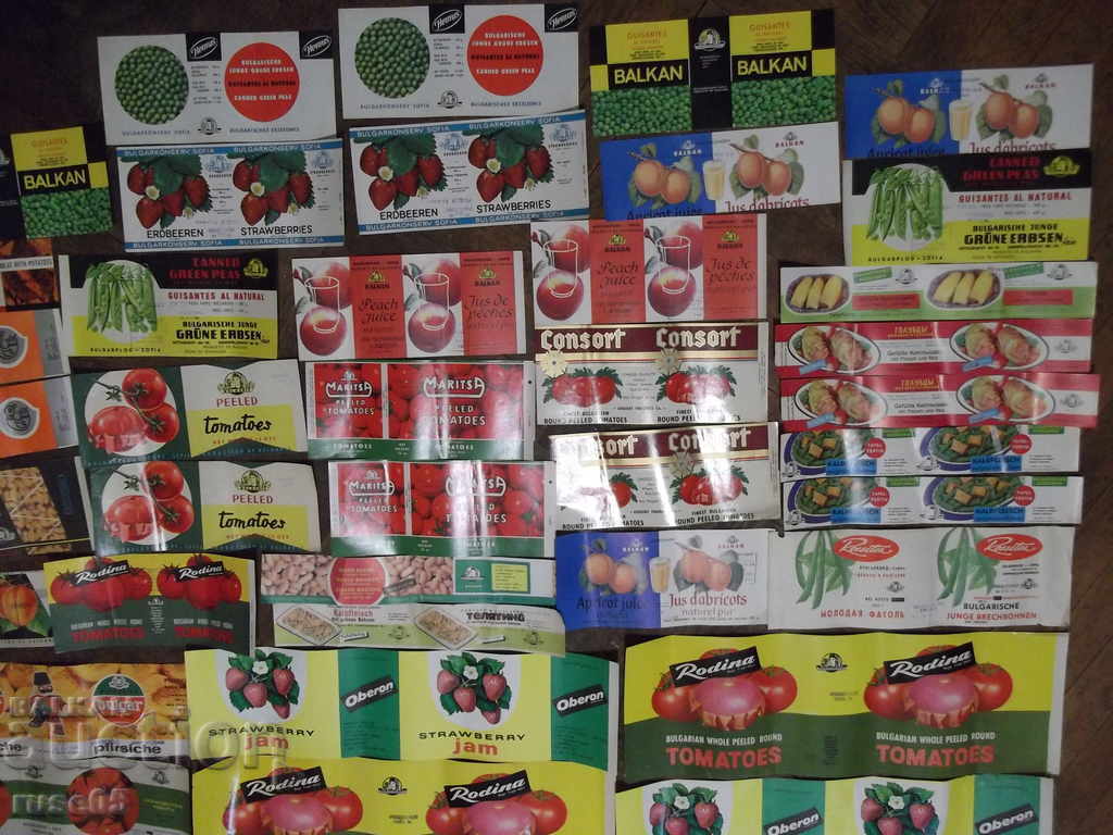 Auction Lot of 70 pcs. label for cans and jars Auction Lot of 70 pcs. label for cans and jars