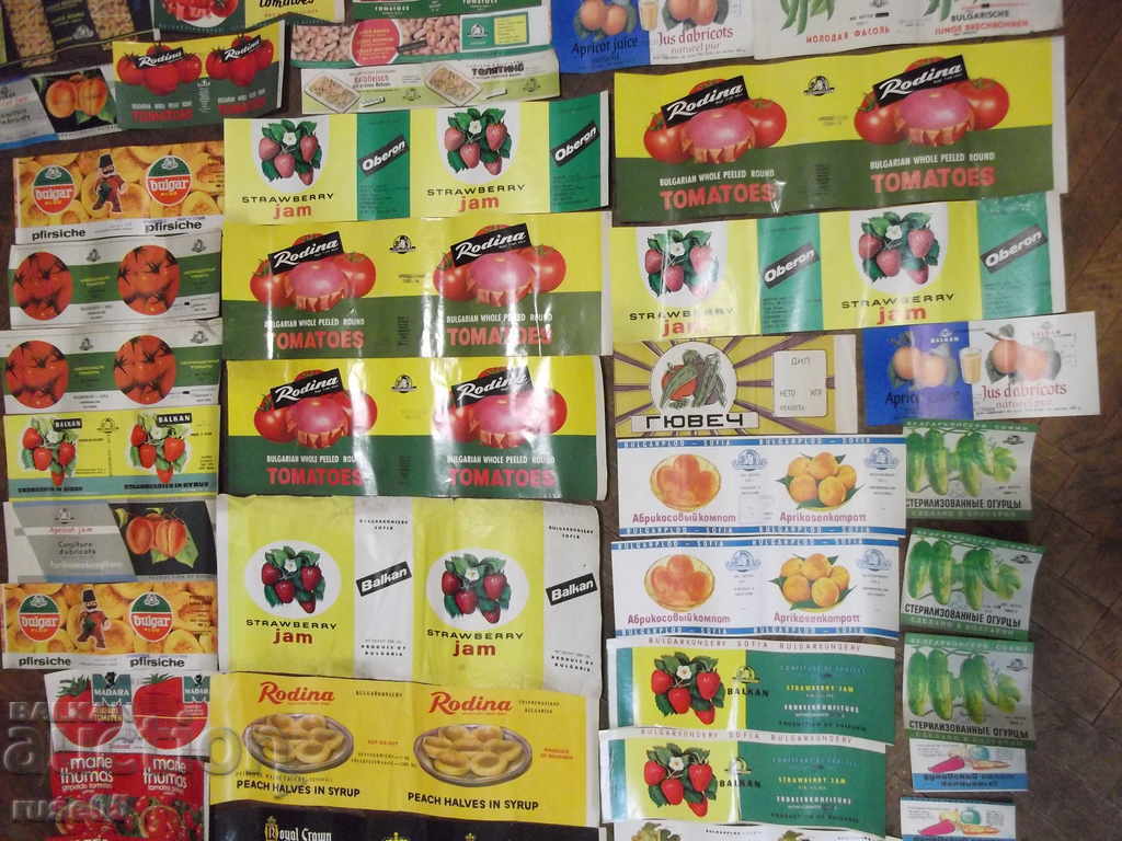 Lot of 70 pcs. label for cans and jars - 5 Lot of 70 pcs. label for cans and jars - 5