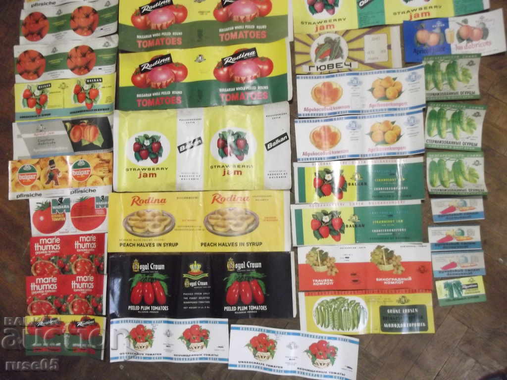 Lot of 70 pcs. label for cans and jars - 6 Lot of 70 pcs. label for cans and jars - 6