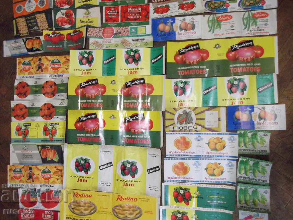 Lot of 70 pcs. label for cans and jars - 7 Lot of 70 pcs. label for cans and jars - 7