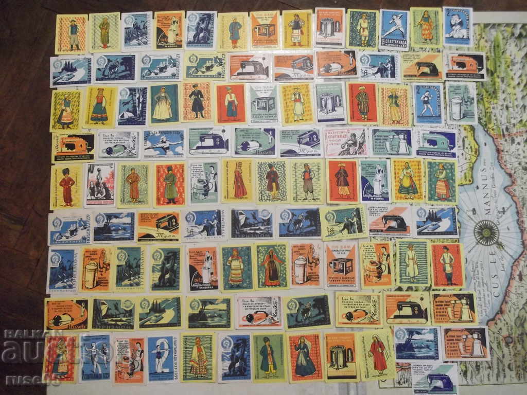 Lot of 100 pcs. label for Soviet matches