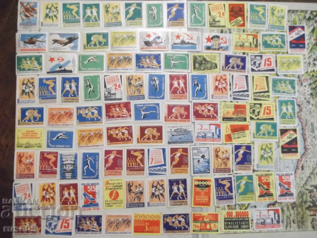 Lot of 100 pcs. label for Soviet matches - 2