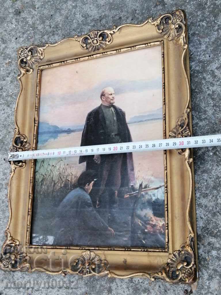 Delivery of Social Reproduction Photo in Frame Portrait Vladimir Ilyich Lenin