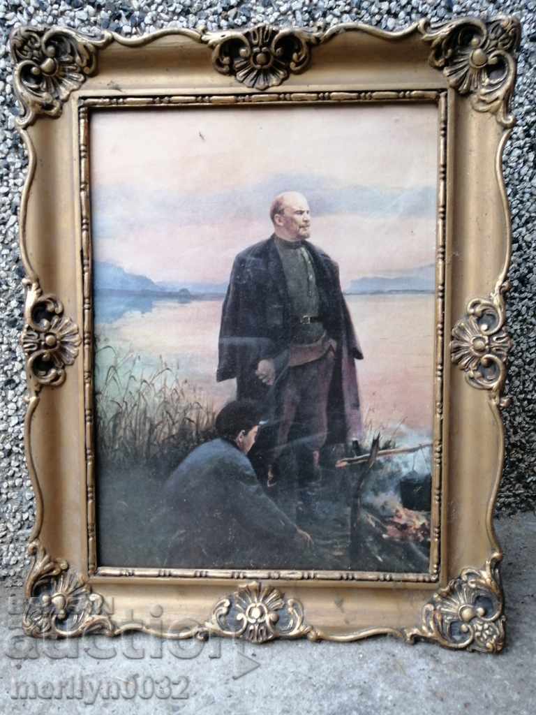 Social Reproduction Photo in Frame Portrait Vladimir Ilyich Lenin - 7