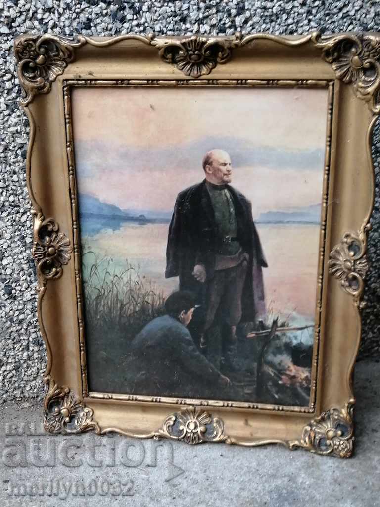 Κοινωνική αναπαραγωγή φωτογραφία στο πλαίσιο Πορτρέτο Vladimir Ilyich Lenin