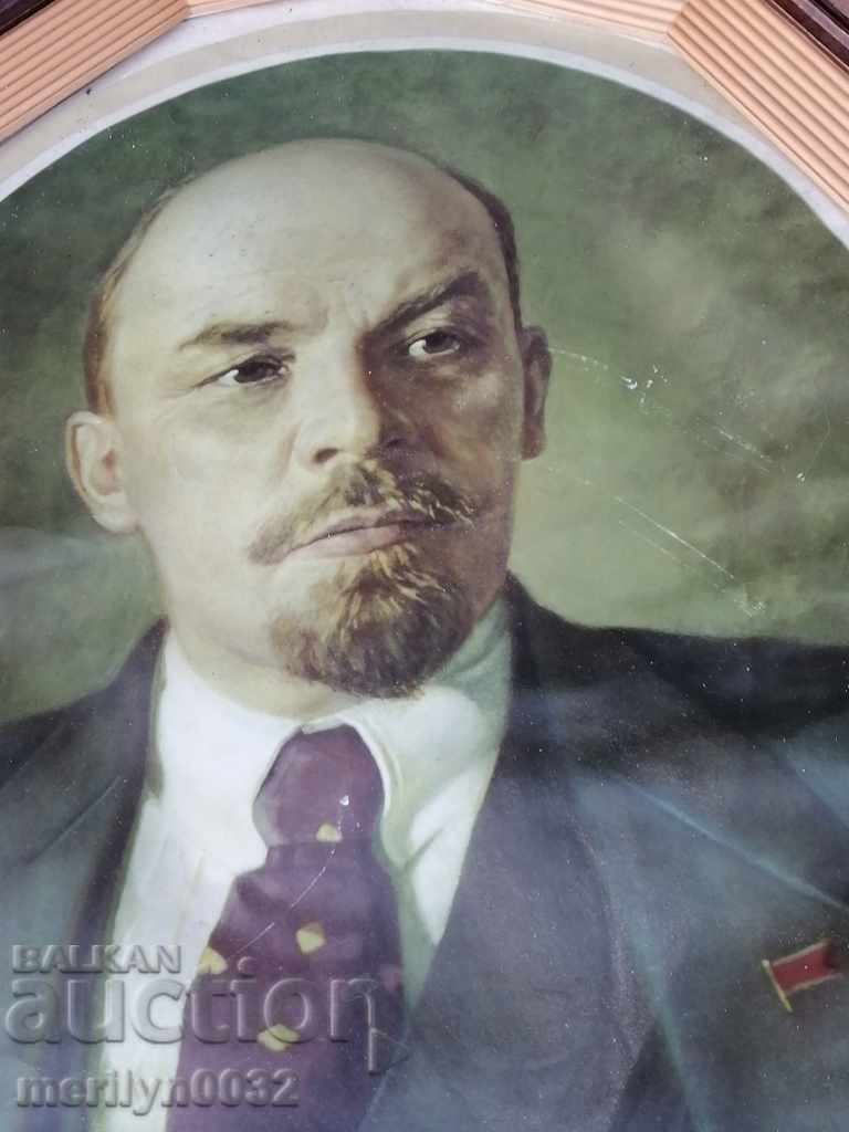 Delivery of Social Reproduction Photo in Frame Portrait Vladimir Ilyich Lenin Delivery of Social Reproduction Photo in Frame Portrait Vladimir Ilyich Lenin