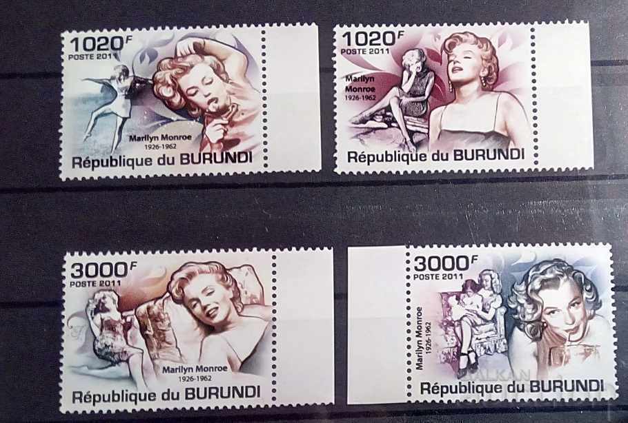 Personalități din Burundi 2011 - Marilyn Monroe MNH