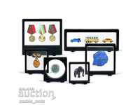 MAGIC FRAME- Double translucent coin presentation stand