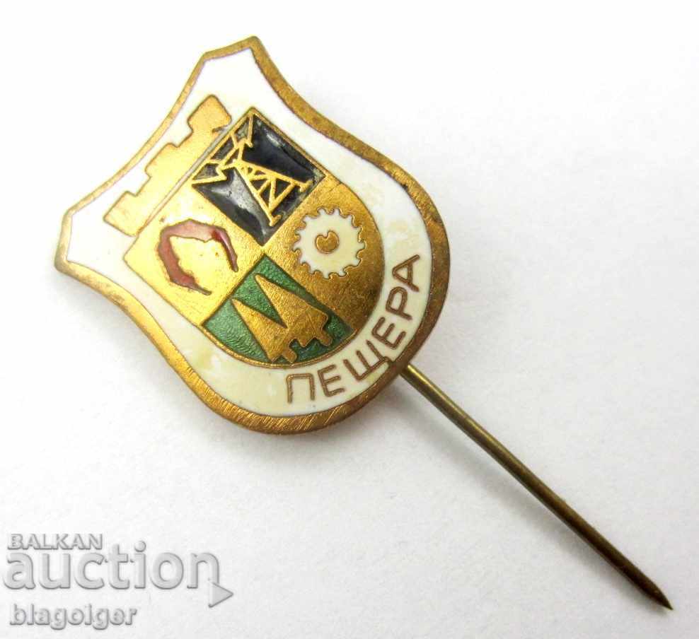Delivery of Old Heraldry Badge-Cave-Coat of Arms-Heraldry-Bronze-Enamel Delivery of Old Heraldry Badge-Cave-Coat of Arms-Heraldry-Bronze-Enamel