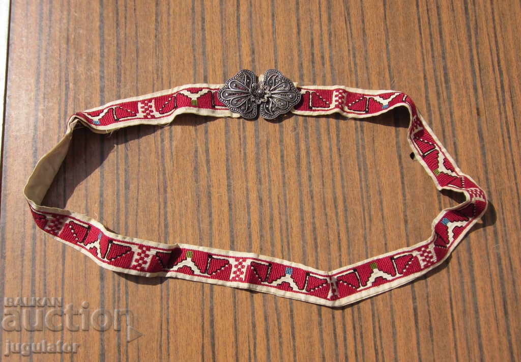 Ancient Bulgarian Renaissance silver pafti belt with belt