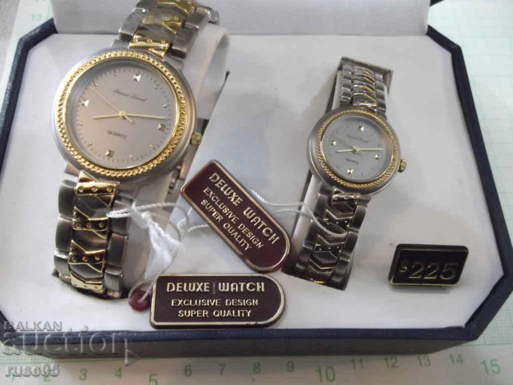 Часовници "Bernard Lacomb" комплект с верижки кварцови нови