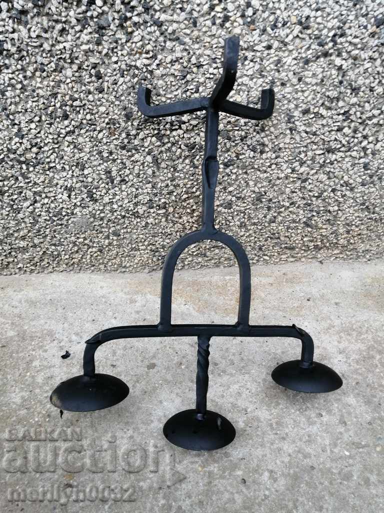 Old forged candlestick, candle, candelabra with price 46.00 BGN | € 23.52 Old forged candlestick, candle, candelabra with price 46.00 BGN | € 23.52