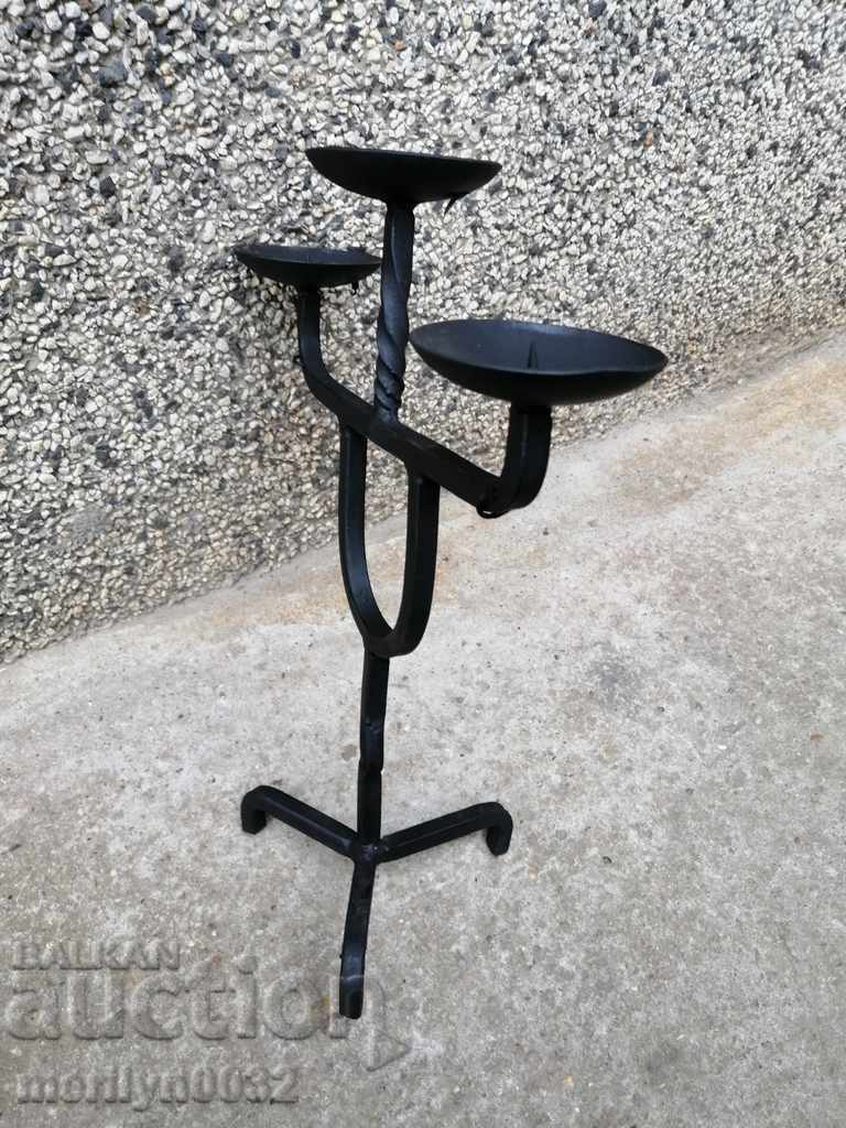 Old forged candlestick, candle, candelabra - 6 Old forged candlestick, candle, candelabra - 6