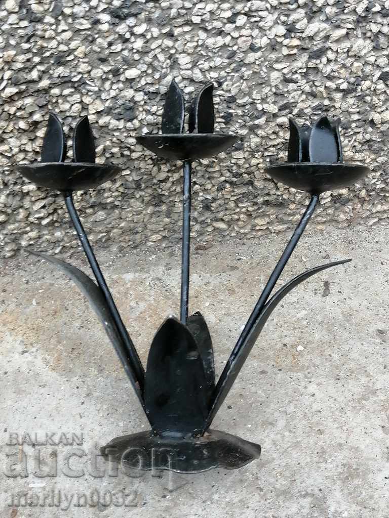 Delivery of Old forged candlestick, candle, candelabra Delivery of Old forged candlestick, candle, candelabra