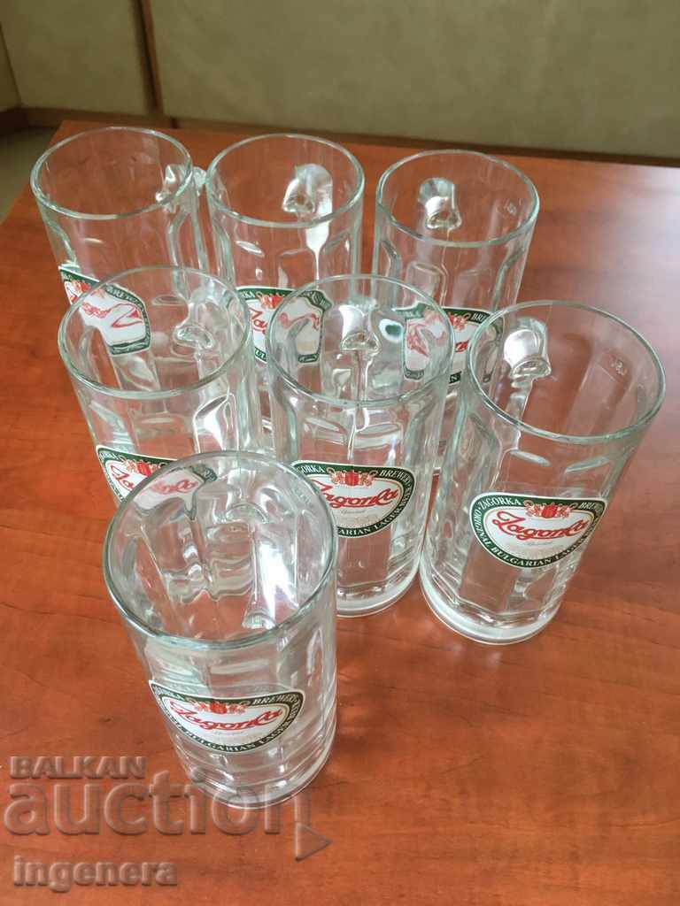 MUG GLASS EMBOSSED THICK GLASS 0.5 LITERS-2 PCS - 7