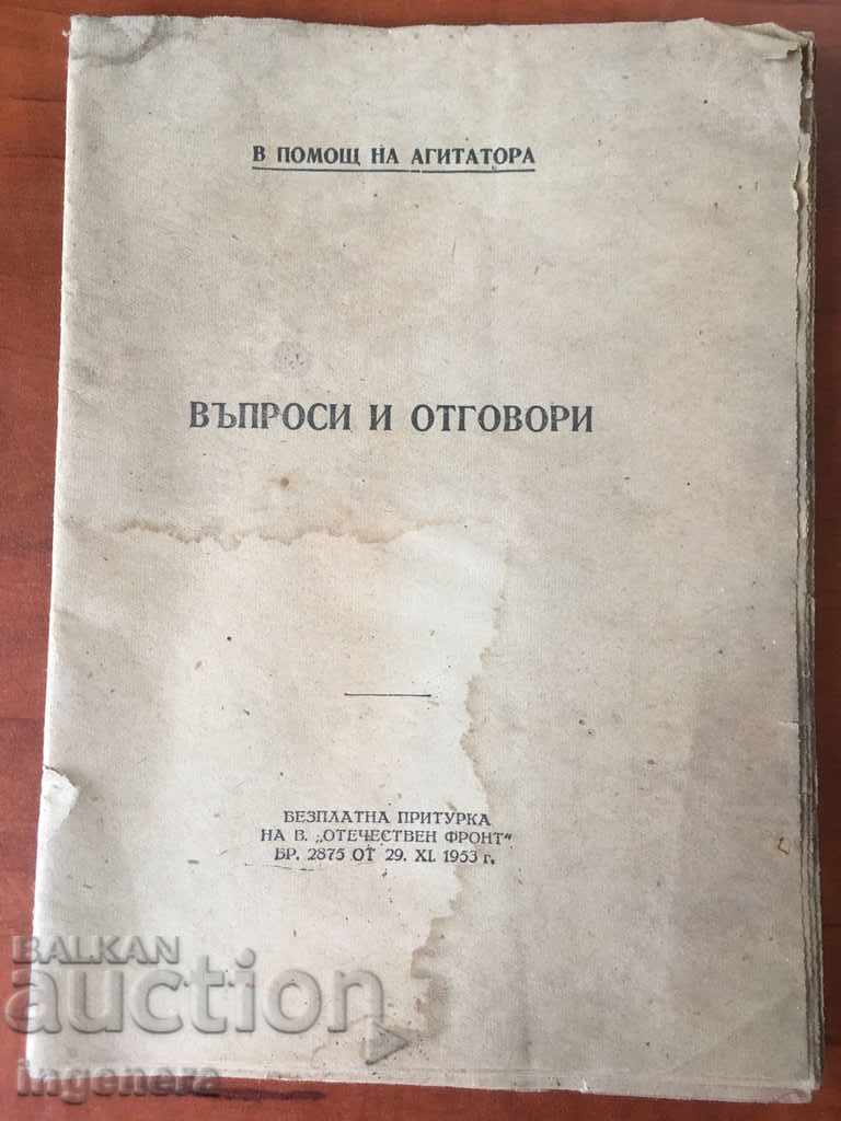 A BOOK IN HELP OF THE AGITATOR-1953