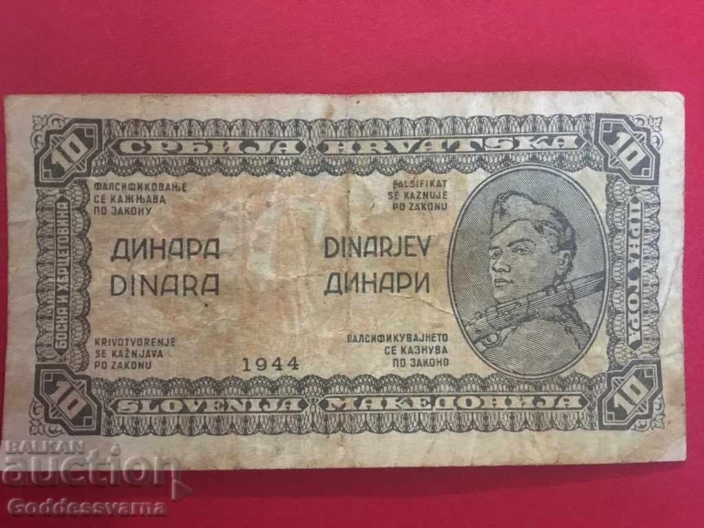 Yugoslavia 10 Dinar 1944