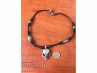 NECKLACE CHOKER NECKLACE ROCKER SKULL METAL
