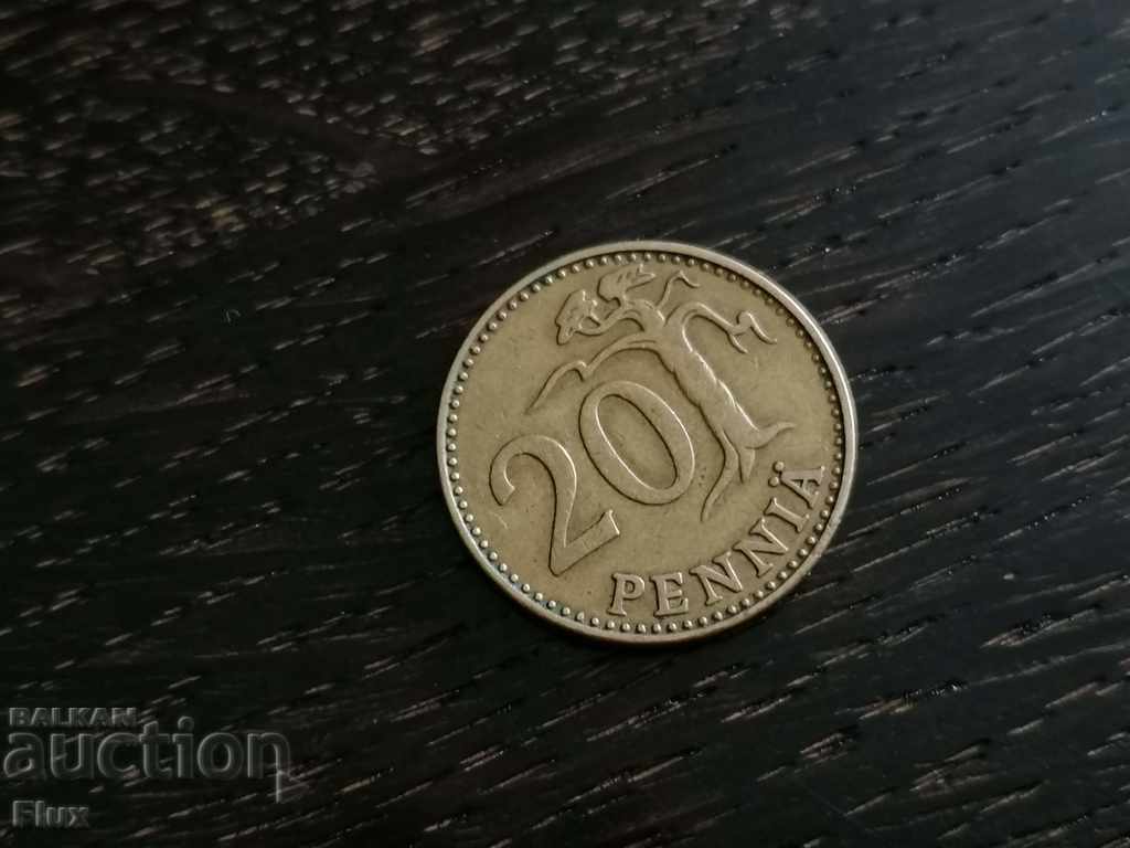 Монета - Финландия - 20 пения | 1963г.