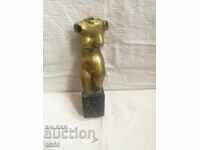 Small plastic - Torso - erotica - bronze.