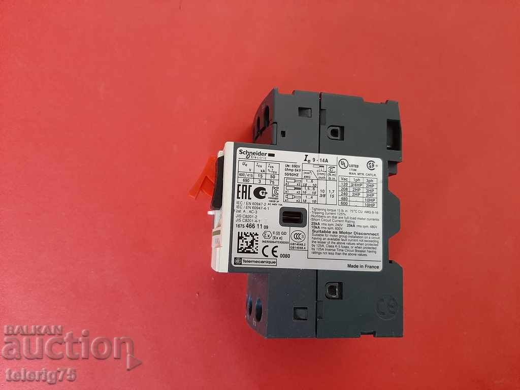 Schneider GV2ME16,9-14A Thermal Magnetic Circuit Breaker, 5.5 with price 40.00 BGN | € 20.45 Schneider GV2ME16,9-14A Thermal Magnetic Circuit Breaker, 5.5 with price 40.00 BGN | € 20.45