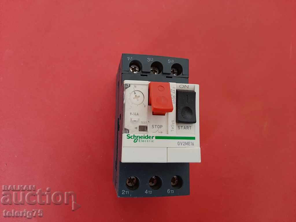 Schneider GV2ME16,9-14A Thermal Magnetic Circuit Breaker, 5.5