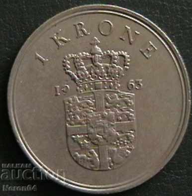 1 kroner 1963, Denmark