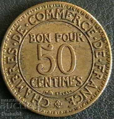 50 de centime 1923, Franța