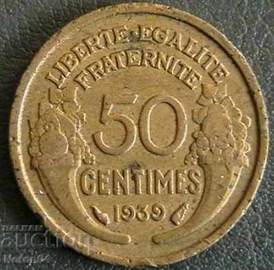 50 сантима 1939, Франция
