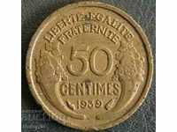 50 centimes 1939, France