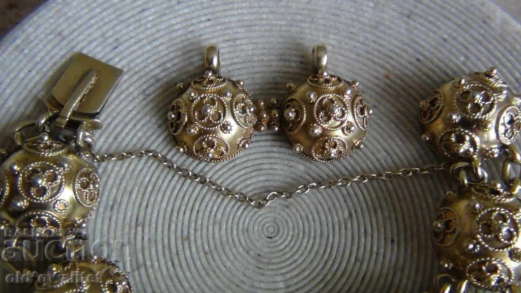 Bracelet, old handmade silver with gilding, unique with price 397.00 BGN | € 202.98 Bracelet, old handmade silver with gilding, unique with price 397.00 BGN | € 202.98