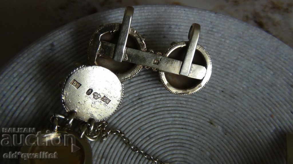 Bracelet, old handmade silver with gilding, unique - 5 Bracelet, old handmade silver with gilding, unique - 5