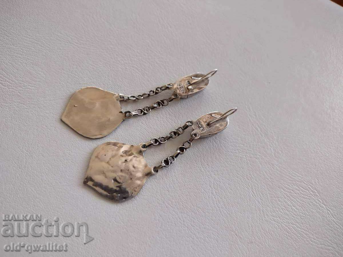 Auction Old long silver earrings, Silver 925 Auction Old long silver earrings, Silver 925