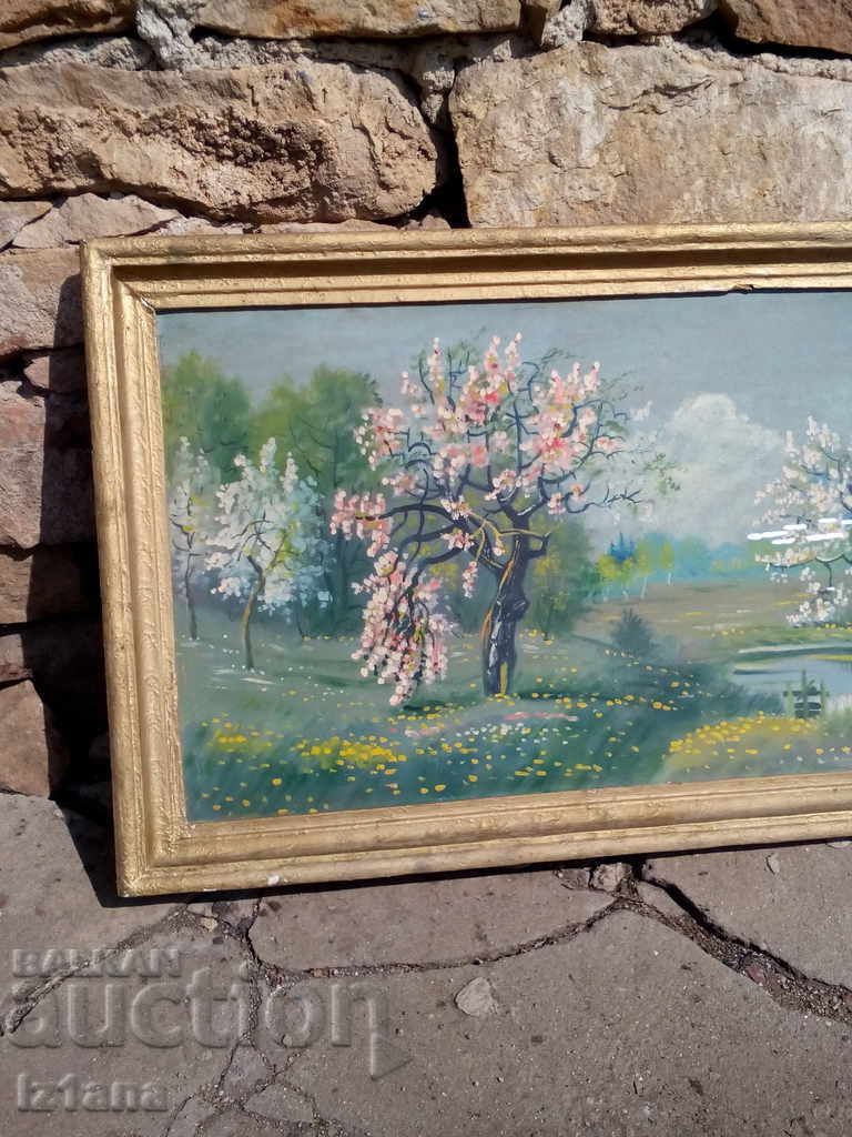 Old painted picture with price 100.00 BGN | € 51.13 Old painted picture with price 100.00 BGN | € 51.13