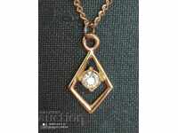 Colier zircon nou placat cu aur 7