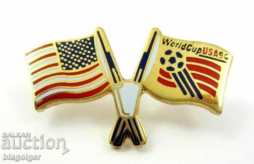 SOCCER-WORLD CUP-USA'94-OFFICIAL LOGO-AMERICAN FLAG