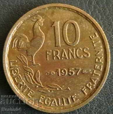 10 Franci 1957, Franța