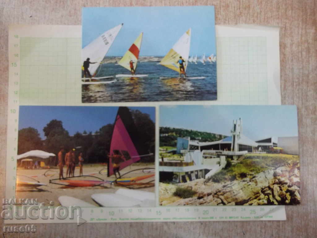 Лот от 3 бр. пощенски картички "Курорт *Русалка*"*