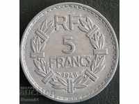 5 franci 1948 (deschis 9), Franța