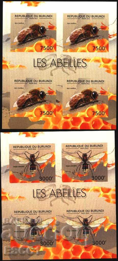 Pure Blocks Perforated Bee Fauna 2012 from Burundi with price 90.00 BGN | € 46.02 Pure Blocks Perforated Bee Fauna 2012 from Burundi with price 90.00 BGN | € 46.02
