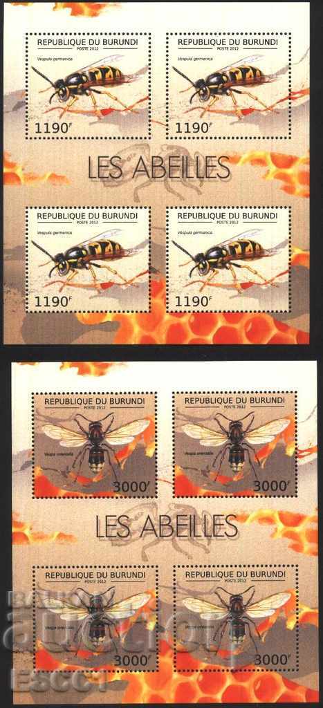 Auction Pure Blocks Insect Bees Fauna 2012 from Burundi Auction Pure Blocks Insect Bees Fauna 2012 from Burundi