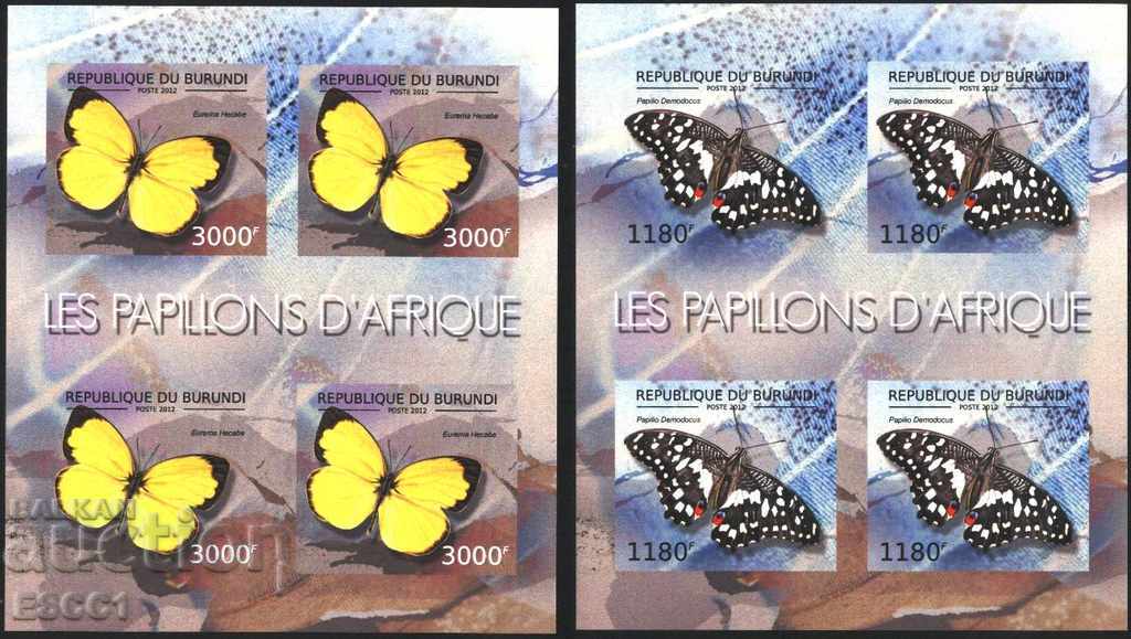 Pure Blocks Perforated Butterfly Fauna 2012 Burundi with price 90.00 BGN | € 46.02 Pure Blocks Perforated Butterfly Fauna 2012 Burundi with price 90.00 BGN | € 46.02