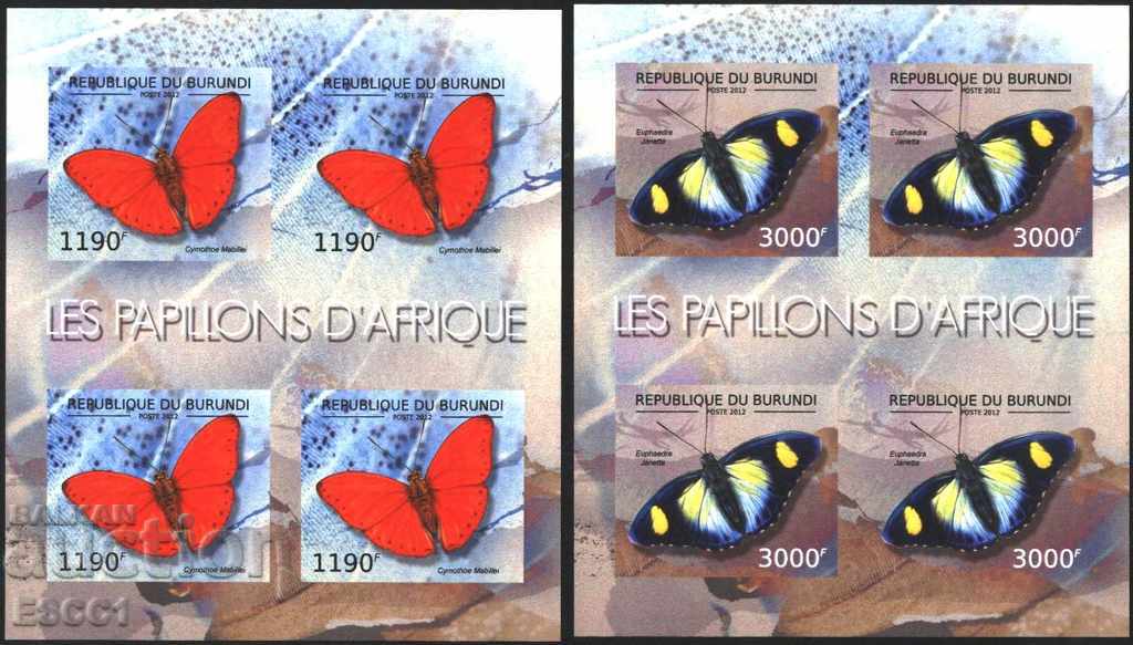 Auction Pure Blocks Perforated Butterfly Fauna 2012 Burundi Auction Pure Blocks Perforated Butterfly Fauna 2012 Burundi