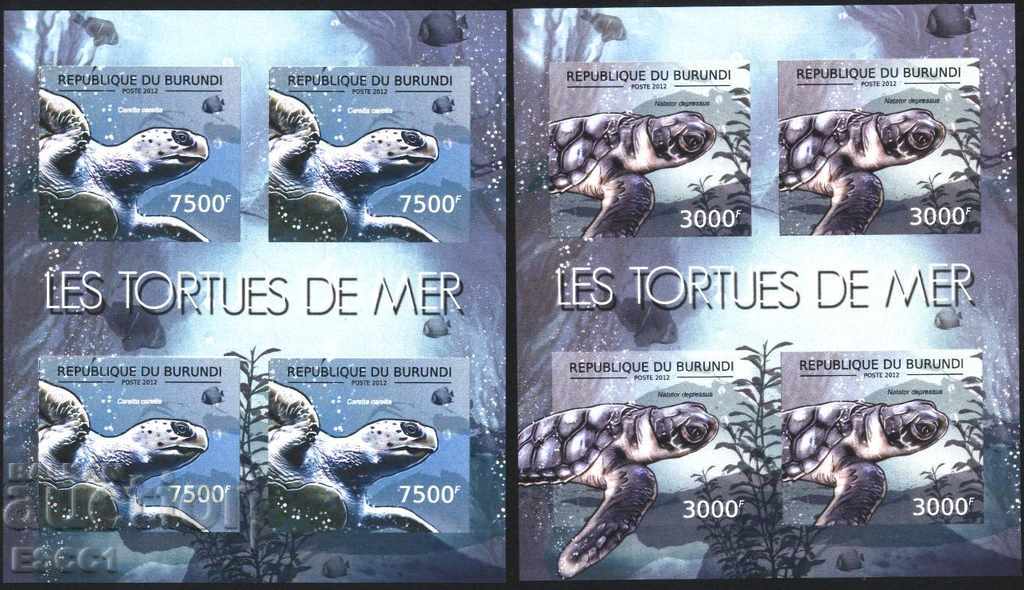 Pure Blocks Perforated Turtle Fauna 2012 Burundi with price 90.00 BGN | € 46.02 Pure Blocks Perforated Turtle Fauna 2012 Burundi with price 90.00 BGN | € 46.02