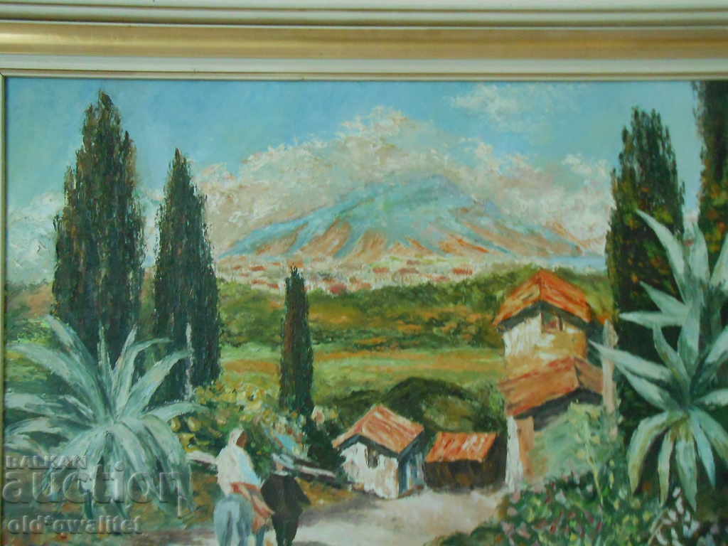 Landscape - Oil painting on canvas, signed Romance - 5 Landscape - Oil painting on canvas, signed Romance - 5