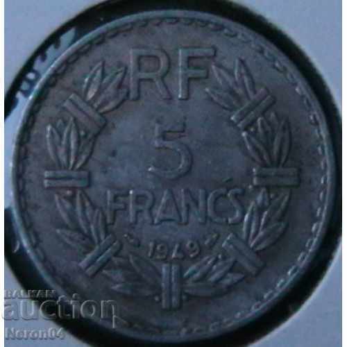5 franci 1949, Franța