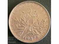 5 Francs 1987, France
